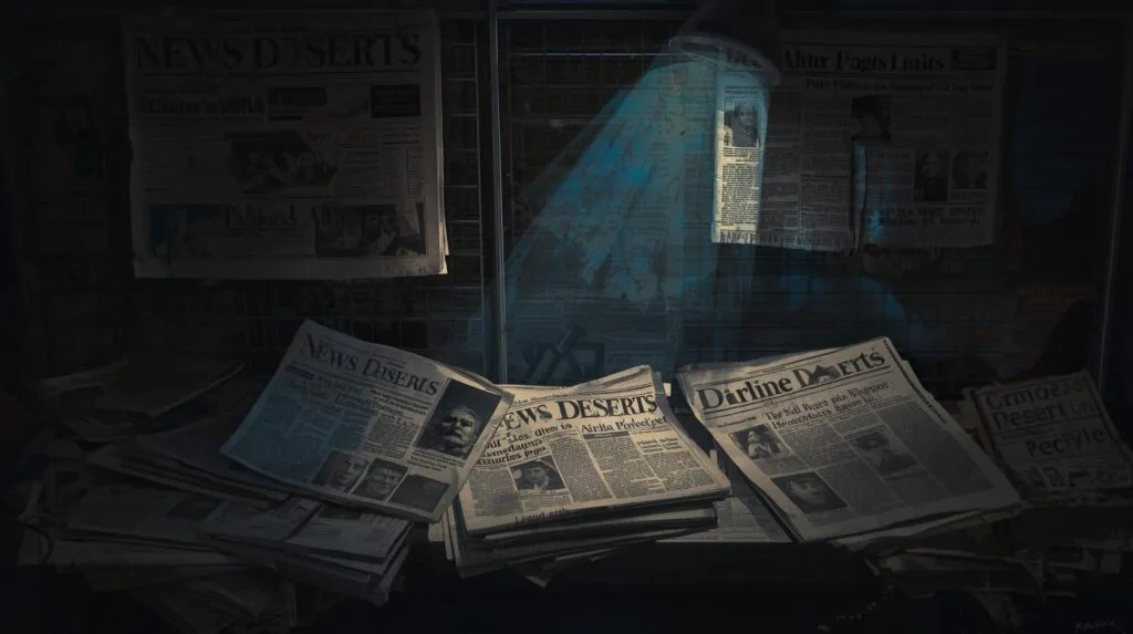 Faca Uma Arte Bacana Com O Tema Desertos De Noticias A Crise Dos Jornais Locais Em Portugal. Arte 800x500 Que Sera Capa De Blog